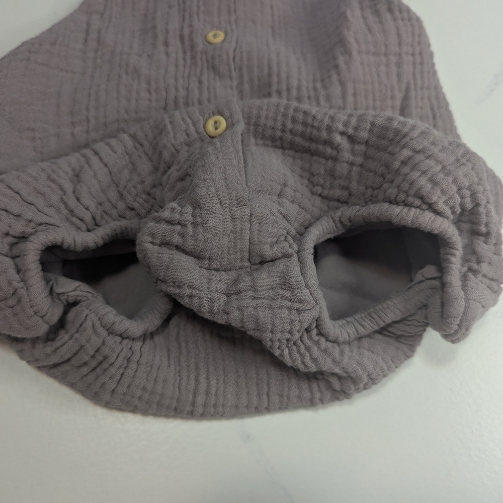 H&M 100% Organic Cotton Baby Romper Light Purple, Size 12m - Picture 3 of 6
